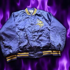 Vintage 90s Chalk Line Minnesota Vikings Men’s Medium Satin Jacket